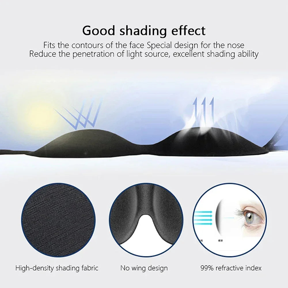 Eye Mask for Sleeping 3D Contoured Cup Blindfold Concave Molded Night Sleep Face Masks Block Out Light with Women Men Eyepatch