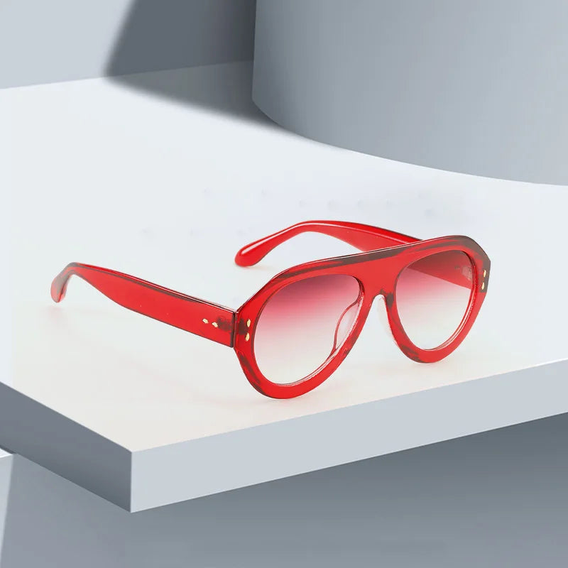 2025 New in Vintage Sunglasses for Women Modern Fashion Red Gradient Round Glasses Glasses Women Gift for Womens Sunglasses