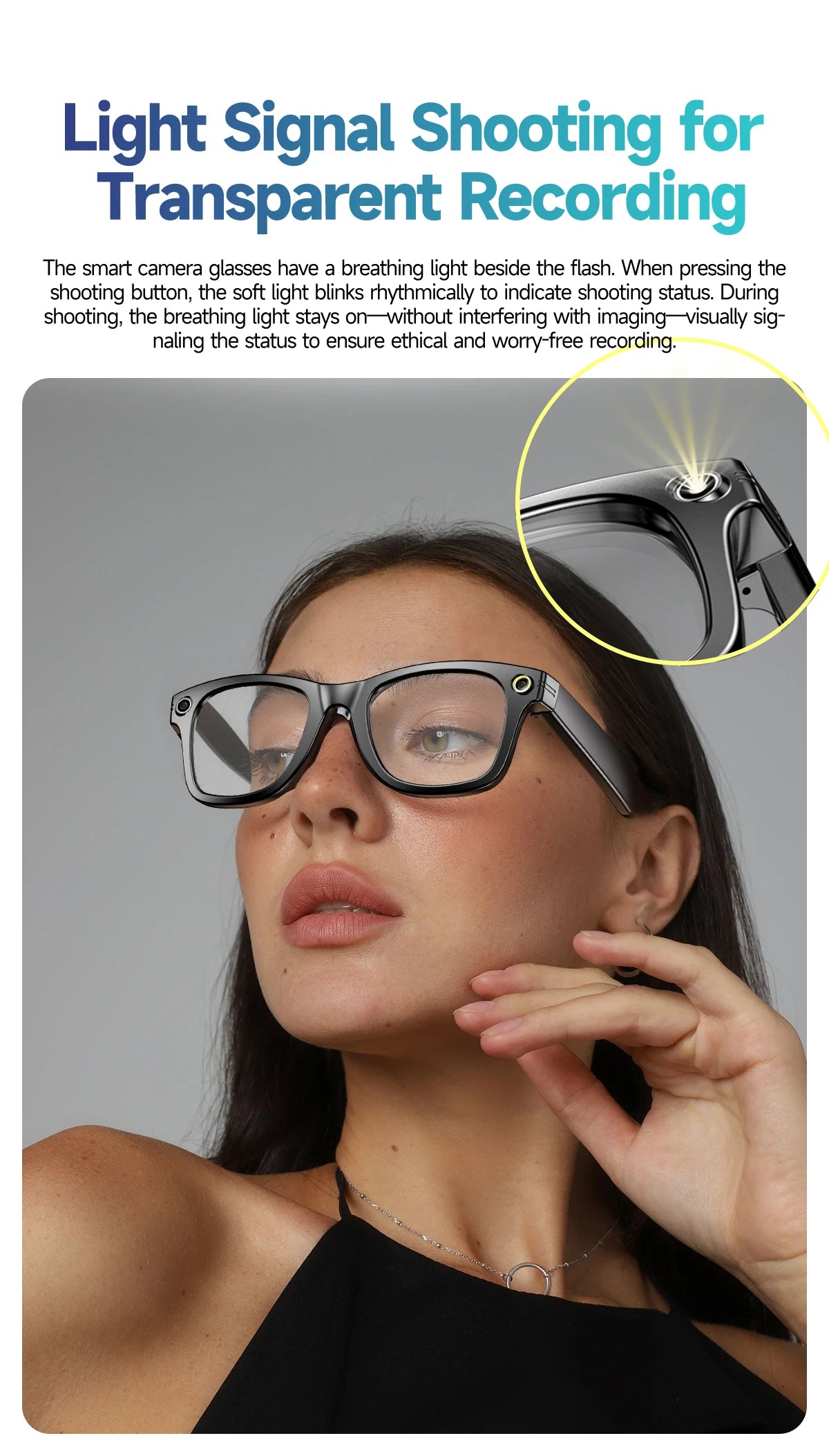 2025 New Upgrade smart glasees With Camera Video Recording AI Photo Recognition Bluetooth Call Translation Voice Sunglasses Man