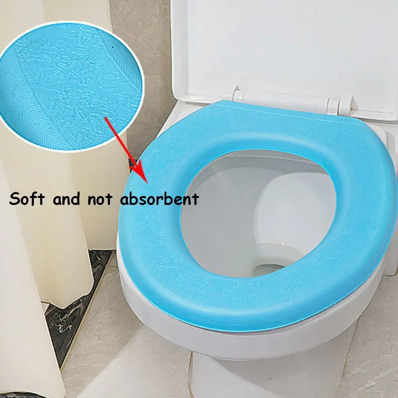 Waterpoof Soft Toilet Seat Cover Bathroom Washable Closestool Mat Pad Cushion O-shape Toilet seat Bidet Toilet Cover Accessories