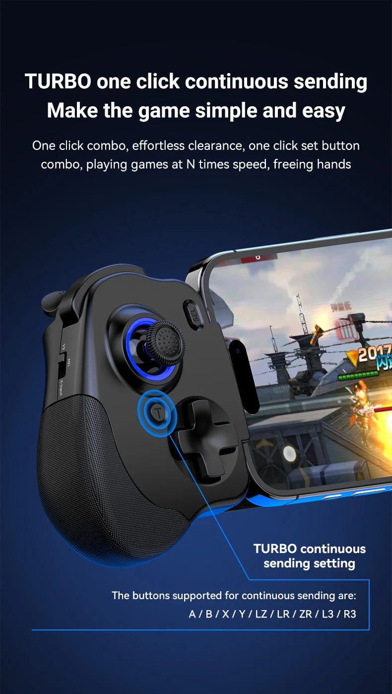 Gamepad Gaming Control Game Pad Controller For iPhone IOS 15 16 Android Mobile Cell Phone Cellphone USB Wired Trigger Mando Kit