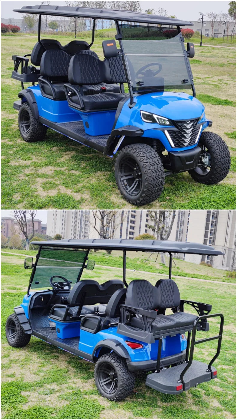 Brand New 4-Wheel High-Speed 60V Lithium Battery Mini Electric 2 4-Seater Lift Off-Road Vehicle Classic Golf Cart With Bumper
