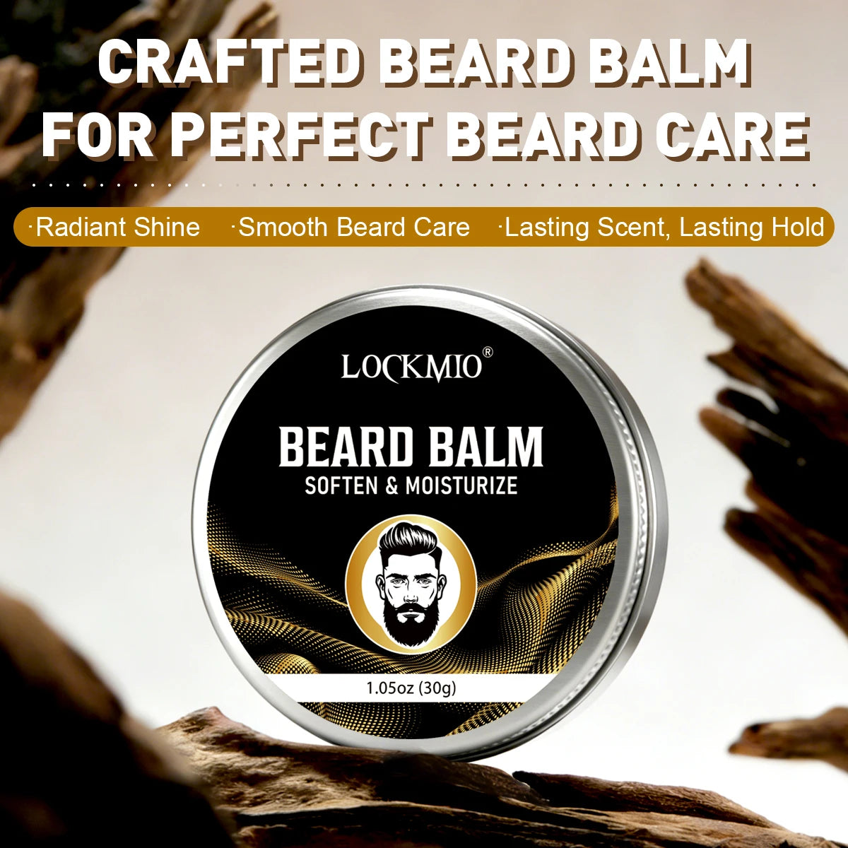 Valentine's Day Men Beard 4pcs Set for Boyfriend/Husband Moisturizing and Nourishing Facial Hair Growth Oil Mustache Styling Wax