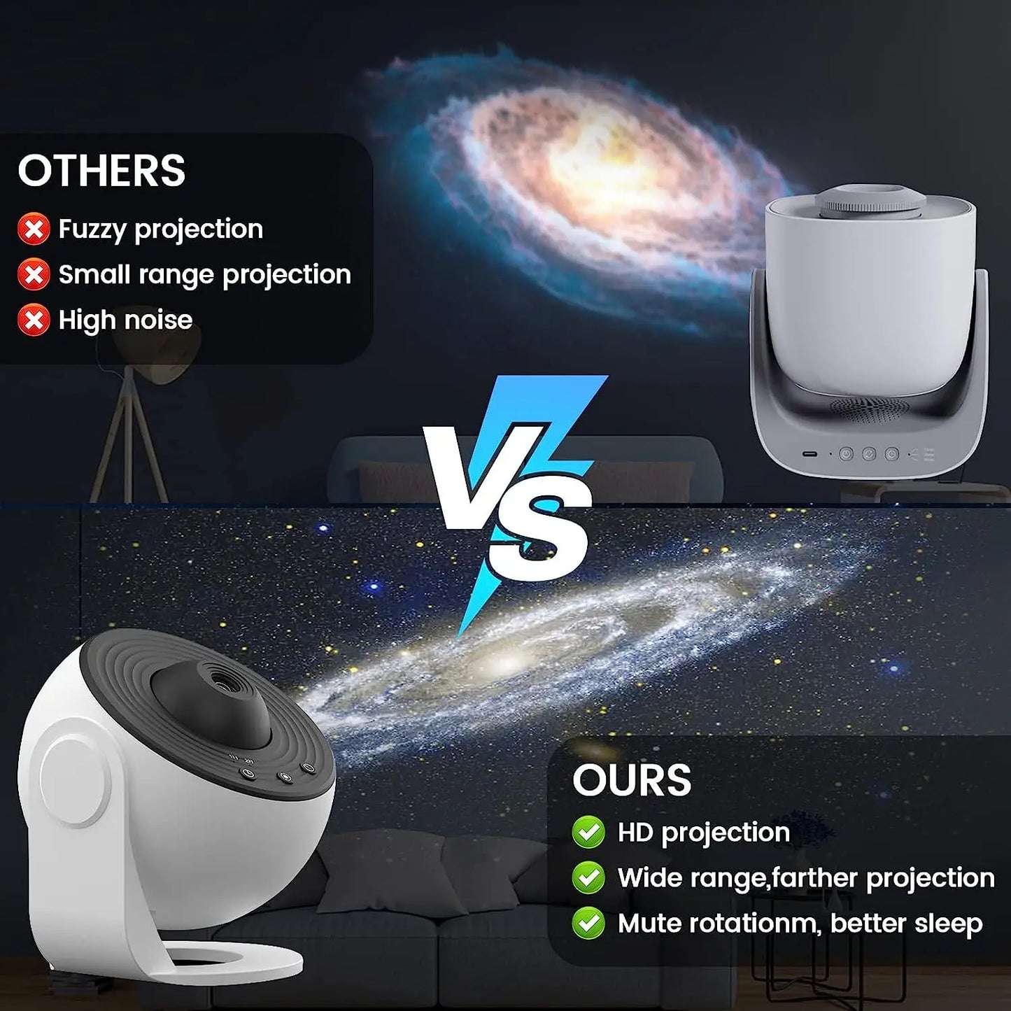Starry Sky Projector Night Light Planetarium Galaxy Projector PRO Lamp, Timer, Nebula Night Light for Bedroom Gift, Home Party