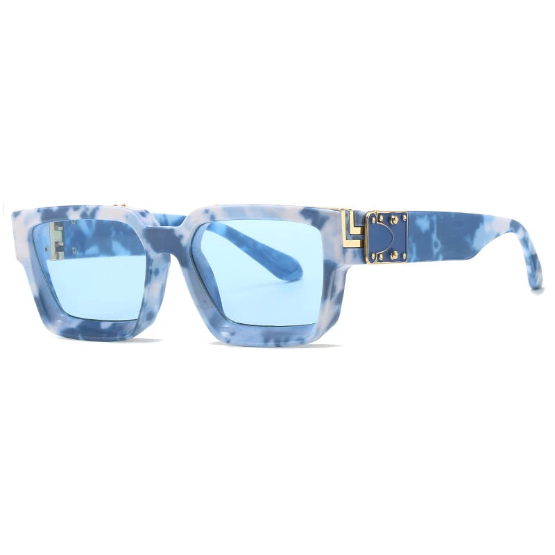 2024 Brand Rectangle Sunglasses Women Men Shades Retro Square Black Sun Glasses Eyewear Trendy Punk Eyeglasses For Male UV400