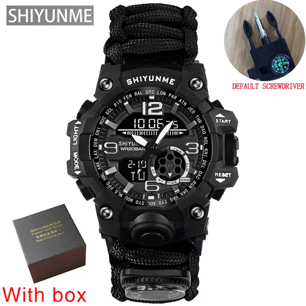 SHIYUNME G Style Military Sports Digital Watches Compass Outdoor Survival Multi-function Waterproof Mens Watch Relogio Masculino