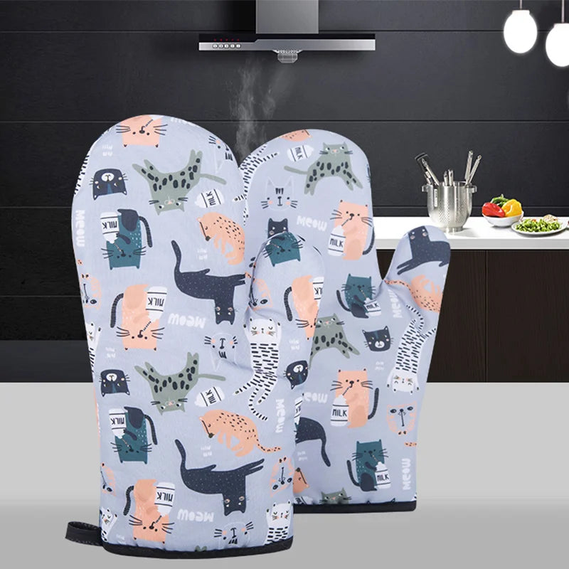 GIANXI Household Microwave Mitts Anti-scald Heat Resistant Insulation Oven Gloves Barbecue Stove Oven Mitts Kitchen Utensil