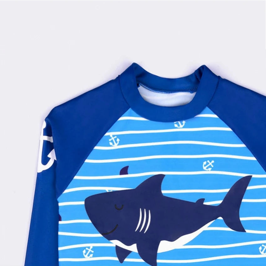 Big Boys  Swimwear Fashion Swimming Bathing Surfing  Swimsuit Set Tops+Pants NoCap 2Pcs Children Training Suit