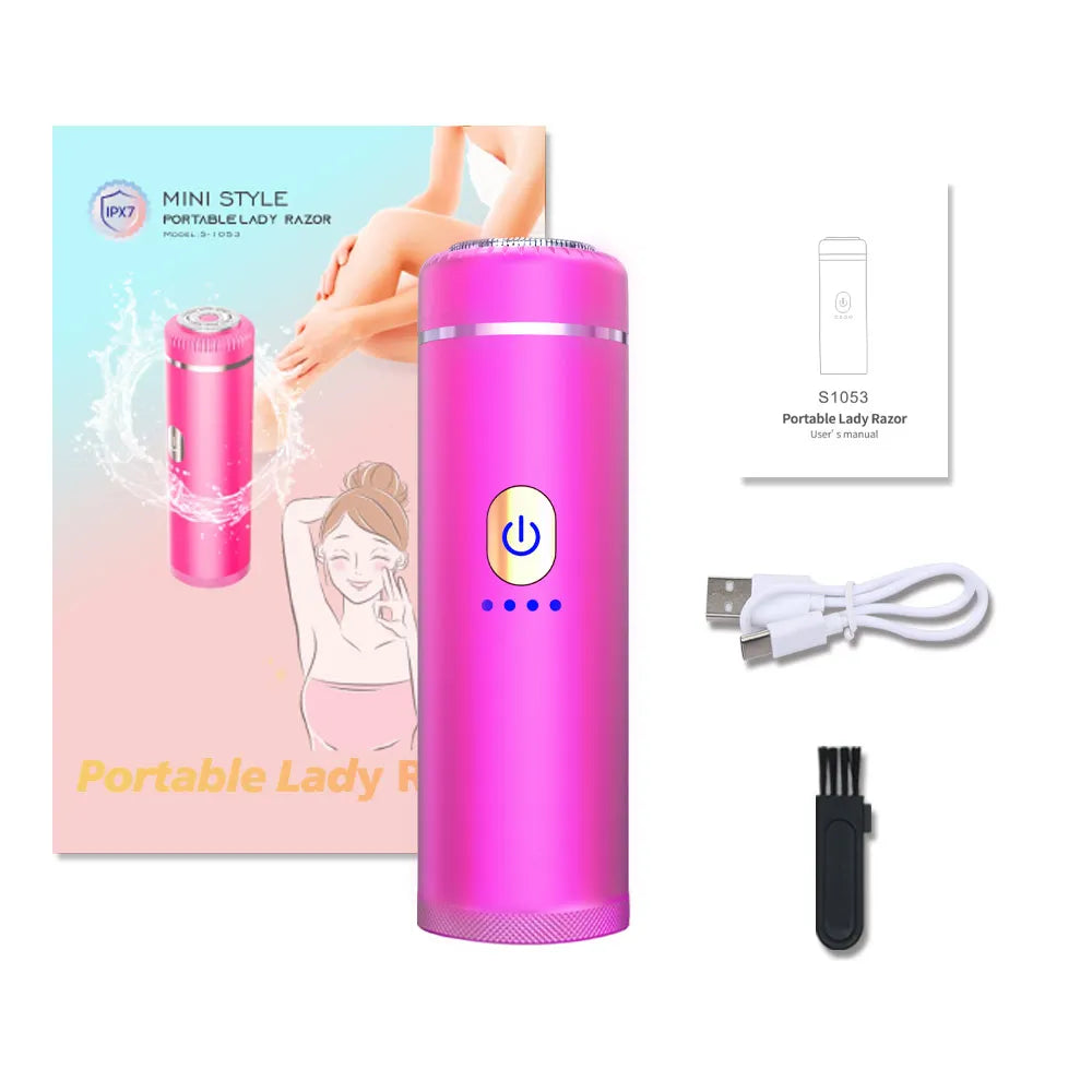 Facial Hair Remover for Women, Eyebrow Trimmer Nose Hair Mini Bikini Razor Precise Shaper, Portable Rechargeable Epilator for Li