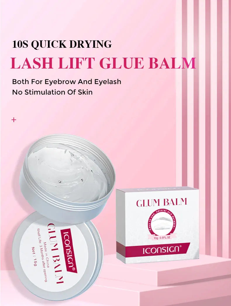 ICONSIGN Lash Glue Balm For Lash Lifting Fast Fixing Shape Eyelash Brow Lashes Lift Waterproof Wax Beauty Makeup Tools