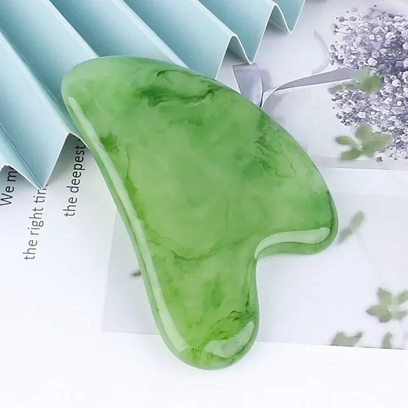 Natural Resin Gua Sha Scraper Facial Massager Tool Quartz Guasha Massage Board Face Lift Slim Gouache Scraper Scraping Plate