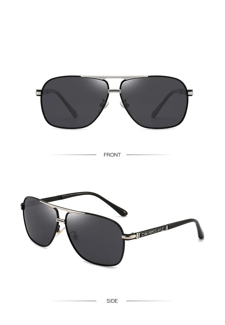 KAMMPT Oversized Vintage Sunglasses Men Women Fashion Polarized Photochromic Shades Eyewear Double Bridge Driving Sun Glasses