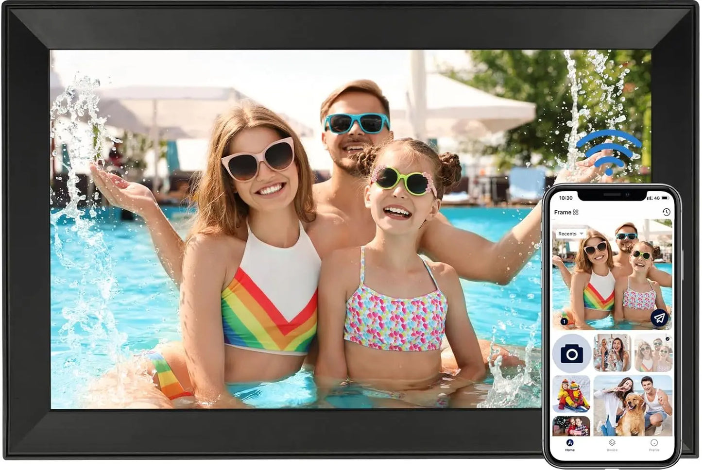 15.6 inch built in 32GB WiFi Large touch ips digital photo frame 1920*1080 Digital Frame via Uhale app