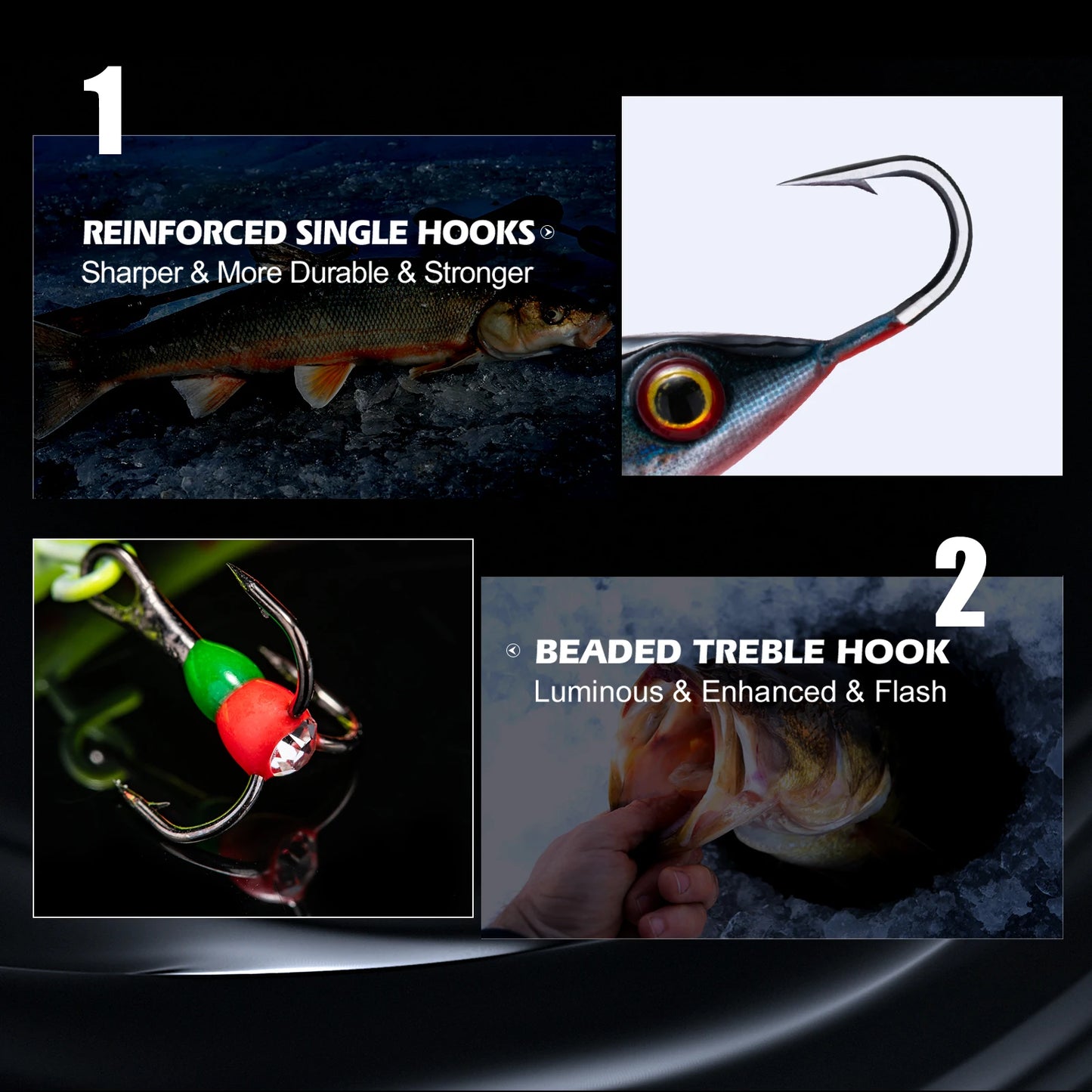 Goture 40mm 12g Winter Ice Fishing Lure Balancer 3D Eyes Jig Bait Artificial Hard Lure Jigging Balanced Fishing Bait Wobbler Set