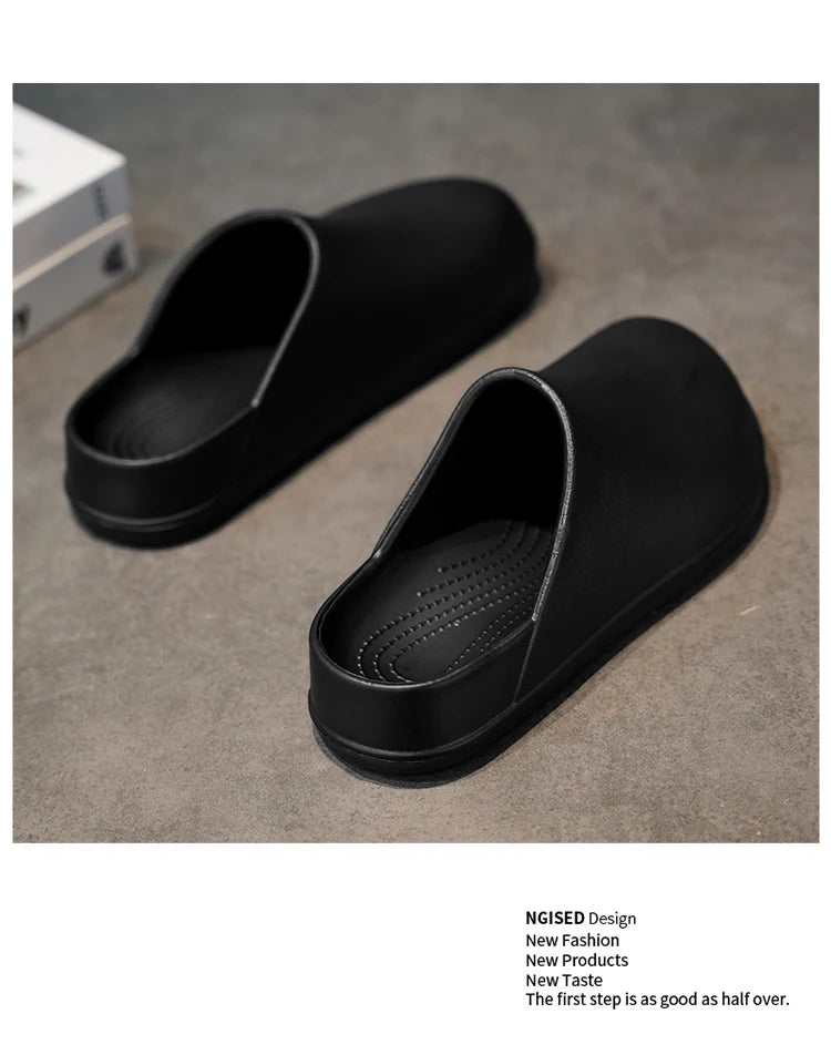 Men's Slippers Couples Garden Clog Women Water Proof Chef Casual Shoe Comfortable Outdoor Sandal for Pet Workers