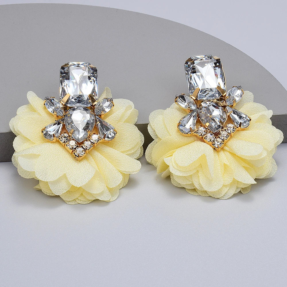 Vintage Handmade Earrings Bohemian Cute Flower Luxury Beads Drop Earrings Wedding Jewelry Accessories For Women Girls
