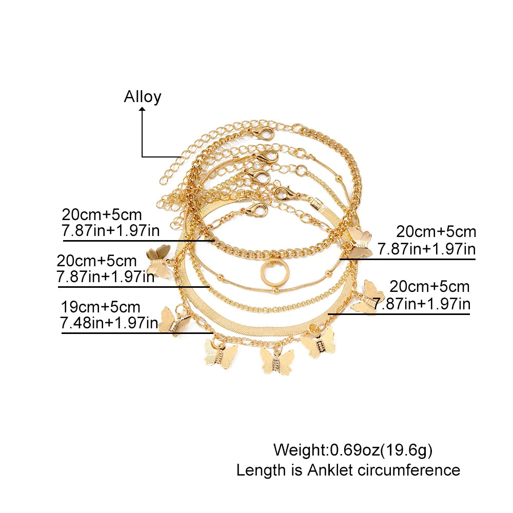 IPARAM Personality Lock Key Crystal Chain Bracelets Love Cupid's Arrow Opening Bangles Set Woman Trendy Accessories