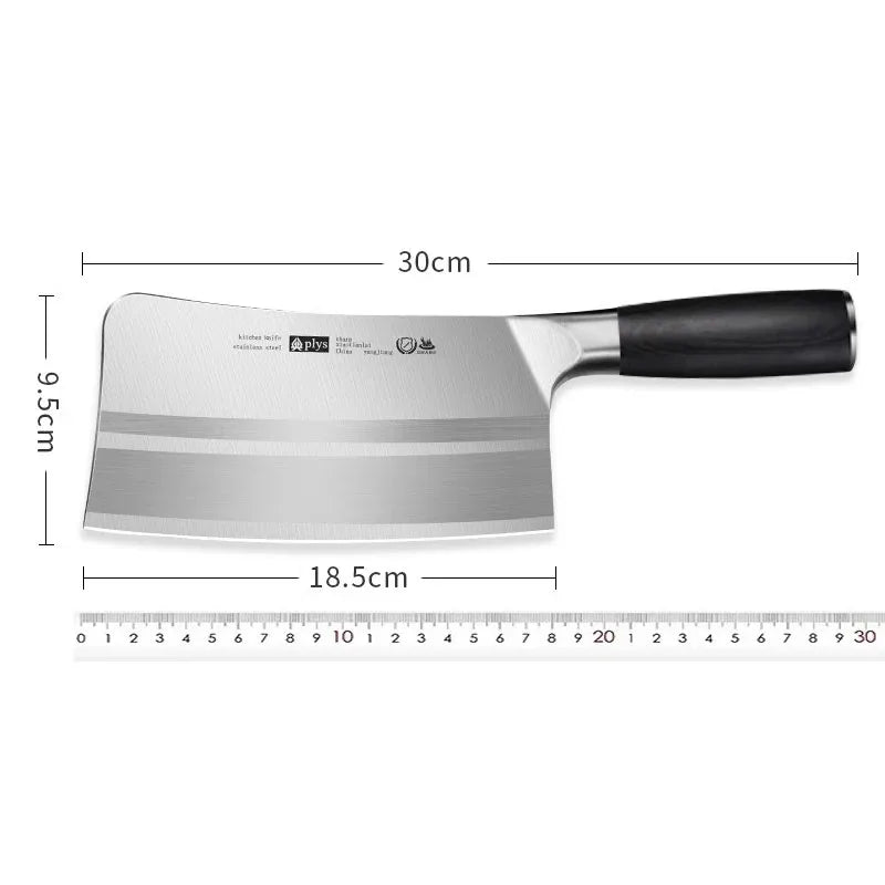 Professional Multi-Purpose Kitchen Knife Set,Chef'S Special Ultra-Sharp Meat Knife Cleaver Black Wood Handle Chopping Knife