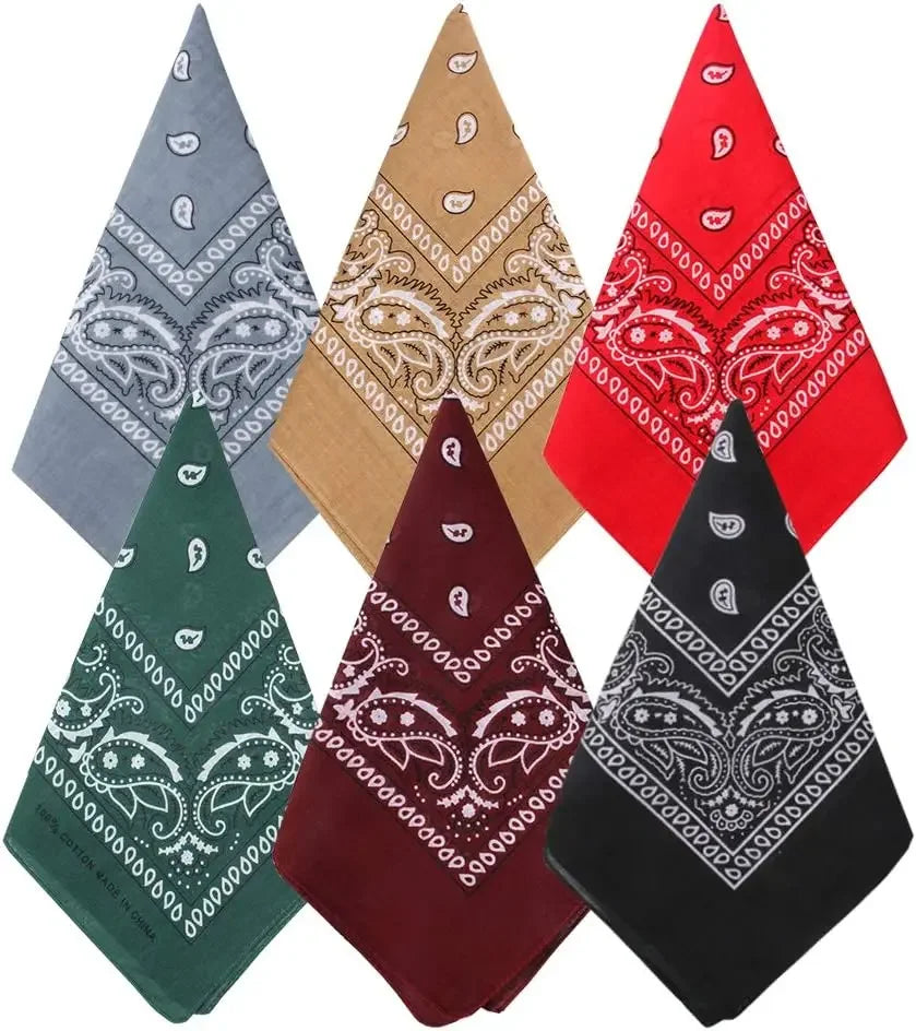 3 Pack Paisley Pattern Bandanas Face Mask Square Scarf Wristband Headwear Outdoor Sports Scarf Riding Camping Cycling Headscarf