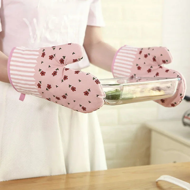 1Pcs Hot Oven Mitts Baking Anti-Hot Gloves Pad Oven Microwave Insulation Mat Baking Kitchen Tools