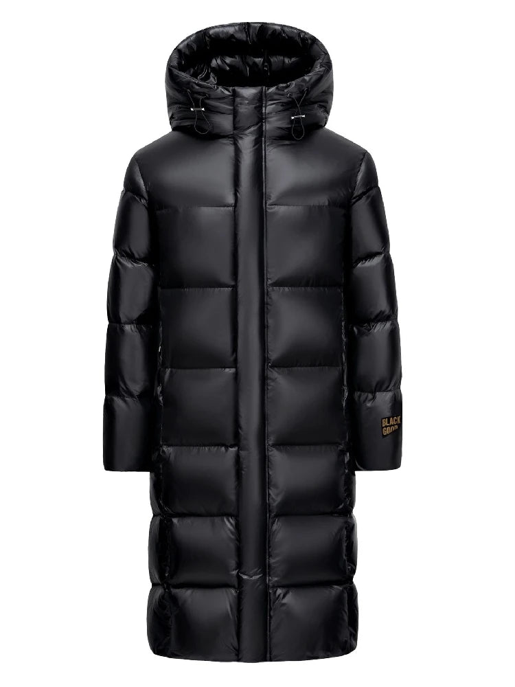 2023 New Arrivals Winter 90% White Goose Down Couple Hooded Coat Top Grade Men's Women Thick（Winter) Warm X-long Jackets
