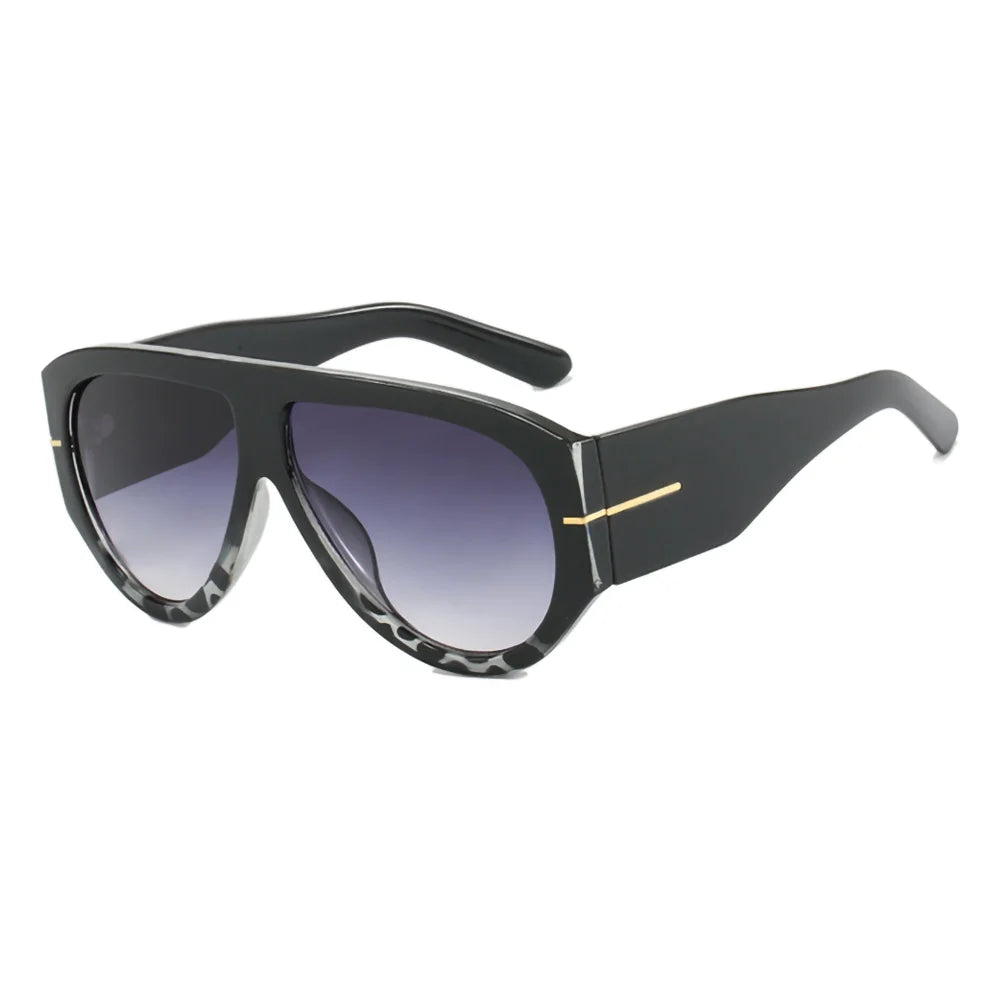 2025 Oversized Pilot Sunglasses for Women Men UV Protection Stylish Eyewear Thick Frame Unique Luxury Designer Sun Glasses Shade