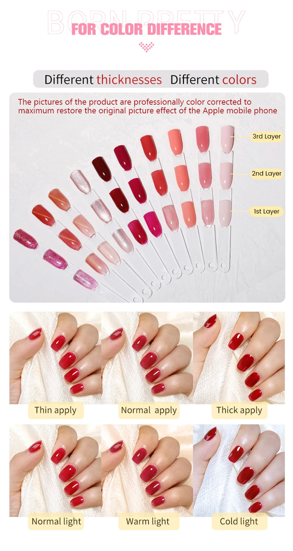 BORN PRETTY 15ml Autumn Winter Color Gel Nail Polish Dark Red Brown Christmas Soak Off UV LED Gel Nail Art DIY Design Varnishes