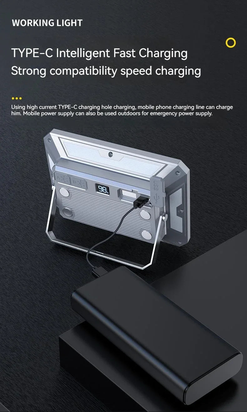 Camping Tent Light LED Rechargeable Searchlight High Power Outdoor Emergency Lighting Waterproof Portable Hanging Night Lamps
