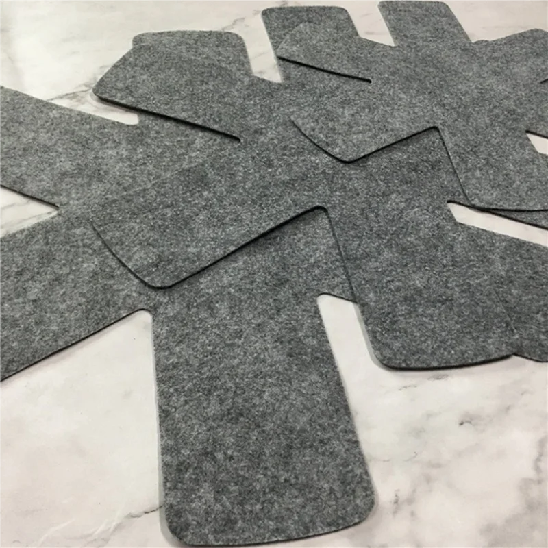 AT21-60 Pot Pan Protectors, 5 Sizes Of Gray Felt Pan And Pan Separator Pads, Non-Slip Pan Divider Pads