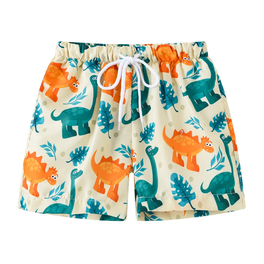 2025 Summer Baby Boys Swimming Trunks For 2-8Years Kids Beach Shorts Cartoon Pattern Swimsuit Shorts Baby Bathing Suit Swimwear