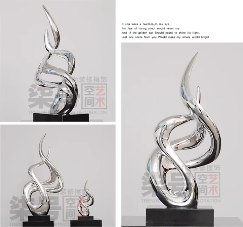 Luxury High-end Resin Electroplating Art Sculpture Decoration Home Room Statue Ornaments Office Hotel Lobby Furnishing Crafts