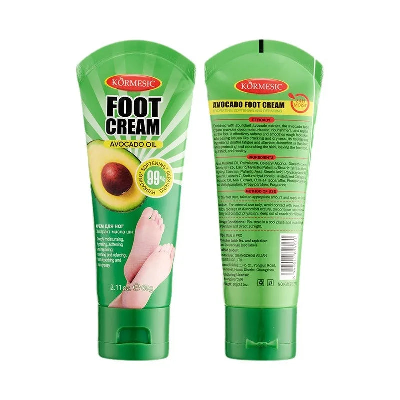 KORMESIC Avocado Hand Foot Cream Moisturizing Nourishing Anti-Wrinkle Hydrating Hands and Feet Skin Care