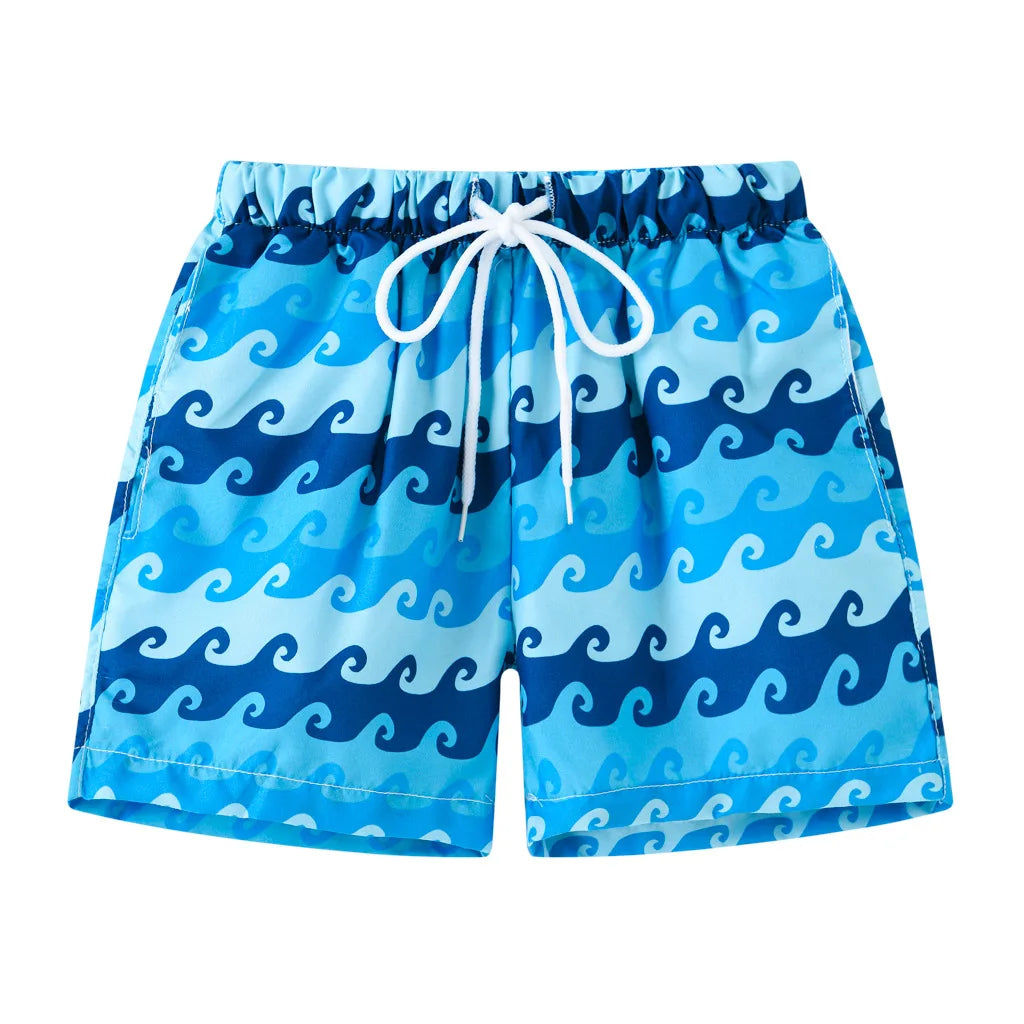 2025 Summer Baby Boys Swimming Trunks For 2-8Years Kids Beach Shorts Cartoon Pattern Swimsuit Shorts Baby Bathing Suit Swimwear