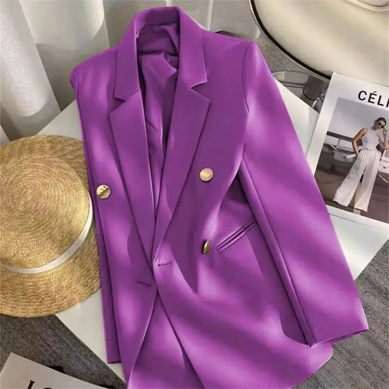 2025 Fashion New Women Suit Coat Elegant Casual Blazer Jacket Spring Autumn Office Ladies Clothing Basic Coat  Female Jacket
