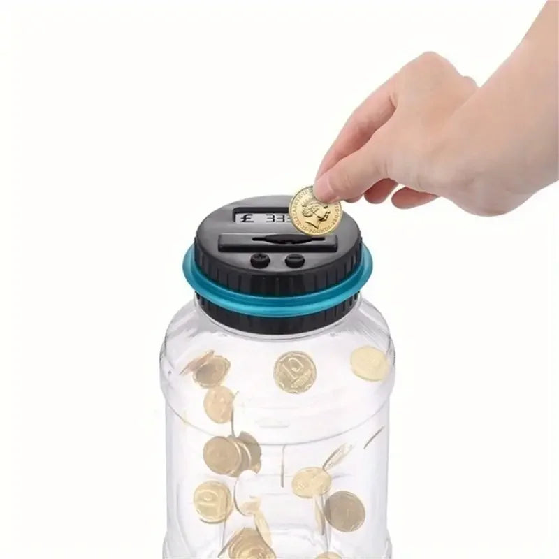 Max Coin Counting Box, Automated Coin Bank, Electronic Piggy Bank Counter Money Saving Jar Coins Storage Case Safe USD EURO Gift