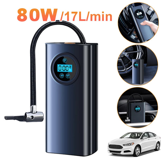 Tire Air Pump Car Tyre Inflator Electric Air Compressor Rechargeable Portable Bicycle Tire Pump for Car Motorcycle Bike Ball