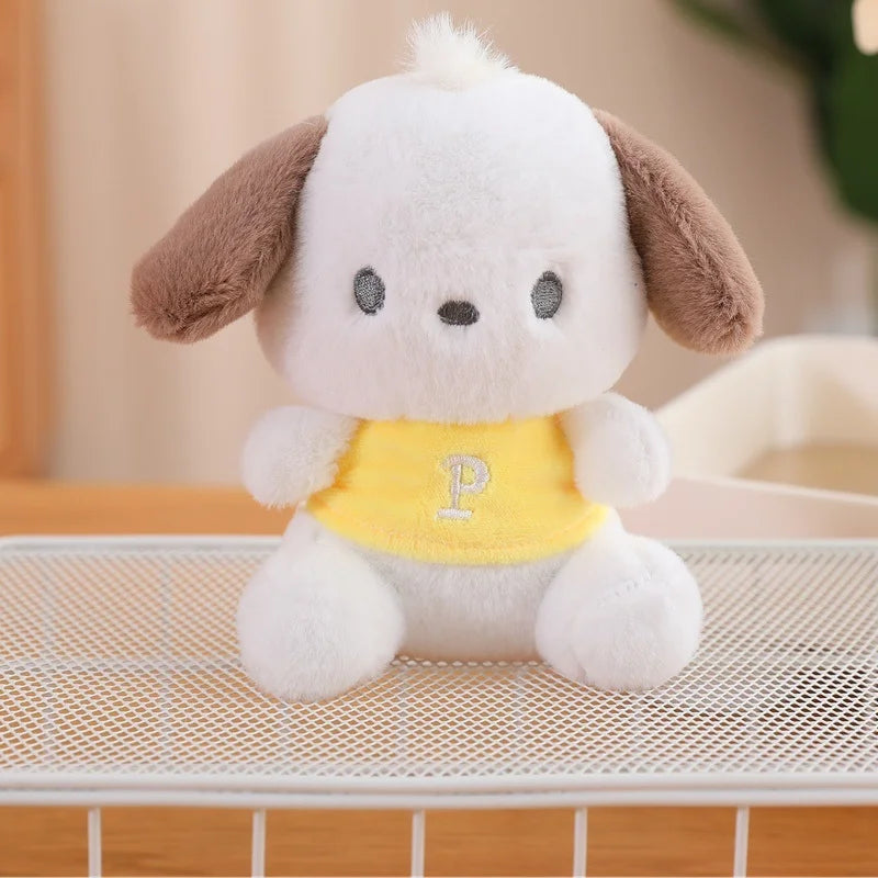 13cm Dog Plush Keychain Cute Stuffed  Plushies Backpack Pendant Kawaii Cartoon Valentine's Day Girl Gifts