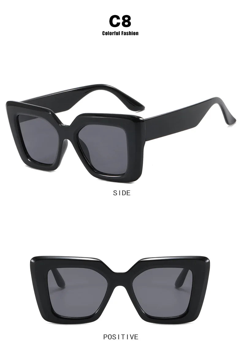 Retro Luxury Oversized Square Anti-Blue Light Glasses Women Men Optical Eyeglasses Trendy Computer Classic Glasses Ladies Lentes
