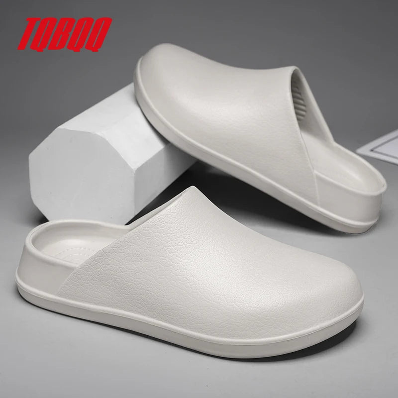 Men's Slippers Couples Garden Clog Women Water Proof Chef Casual Shoe Comfortable Outdoor Sandal for Pet Workers