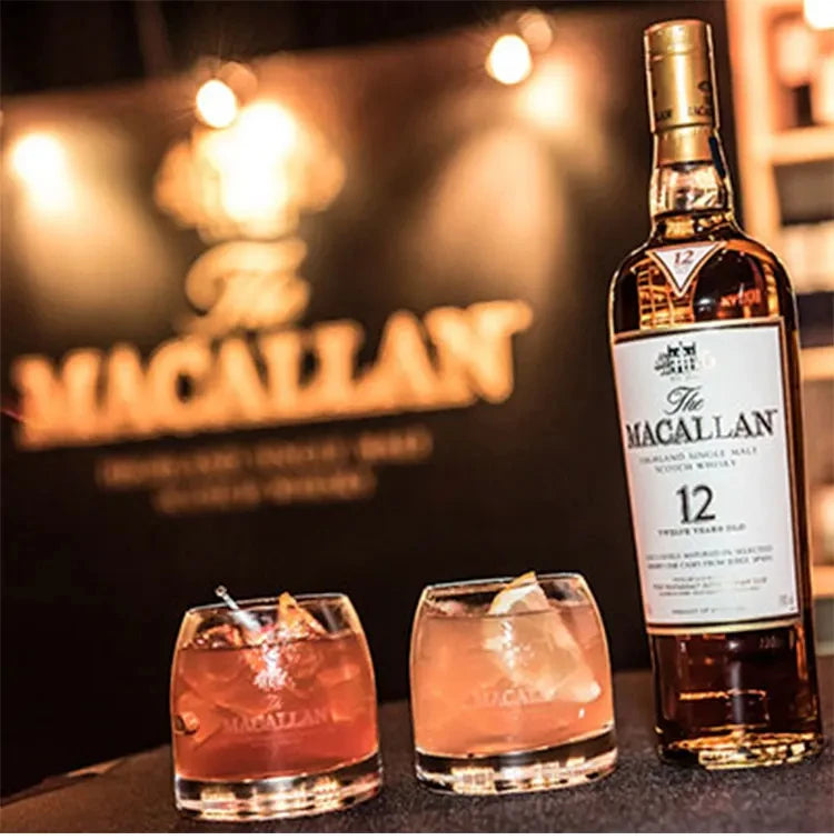 Macallan Exclusive Single Malt Whiskey Glass Crystal Wine Tumbler Vodka Cognac Brandy Snifter Gather Together Mouth Tasting Cup