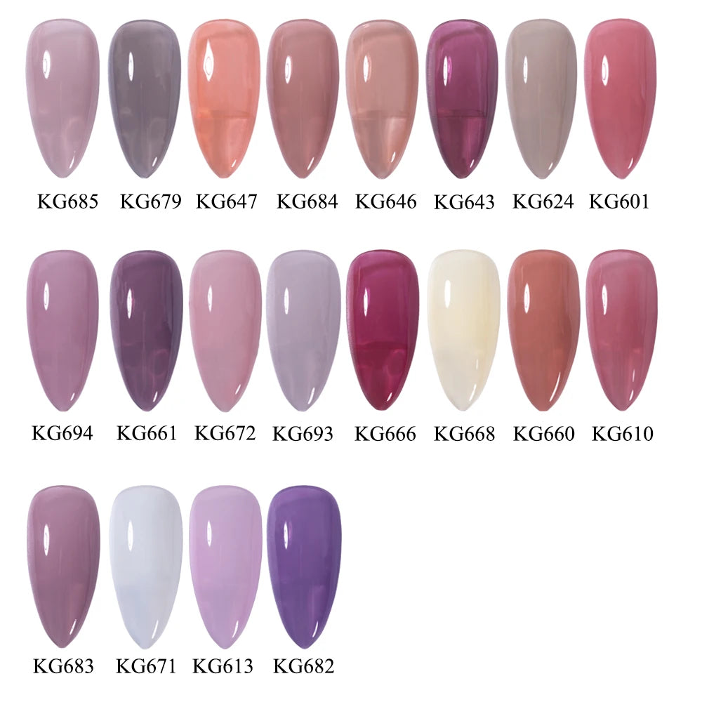 KODIES GEL New Gel Nail Polish 8ML Jelly Autumn Winter UV Semi Permanent Milky White Soft Nail Art Gels Varnish French Manicure
