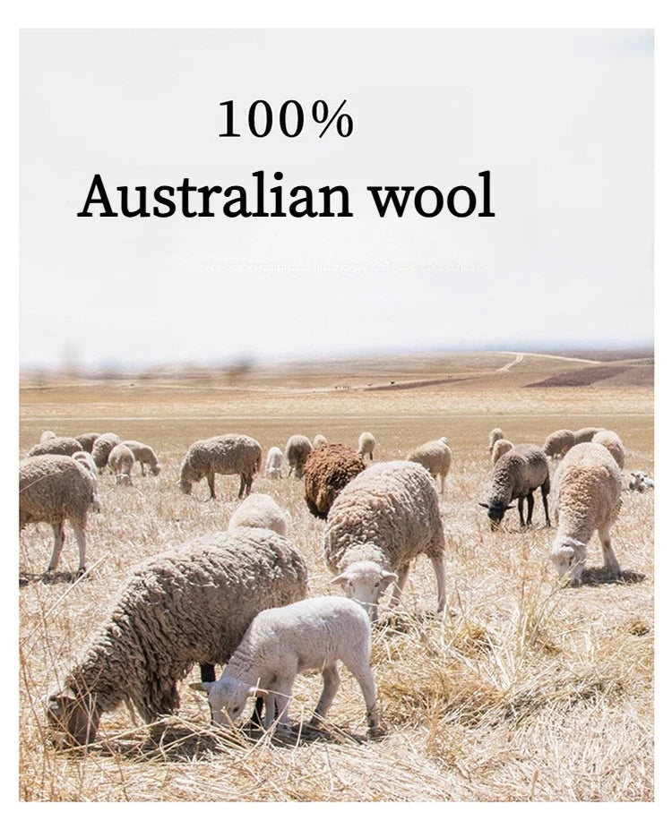 100% Australian Merino Wool Sweater, 360g Thickened Anti-Pilling, Polo Collar Gold Quality Pullover