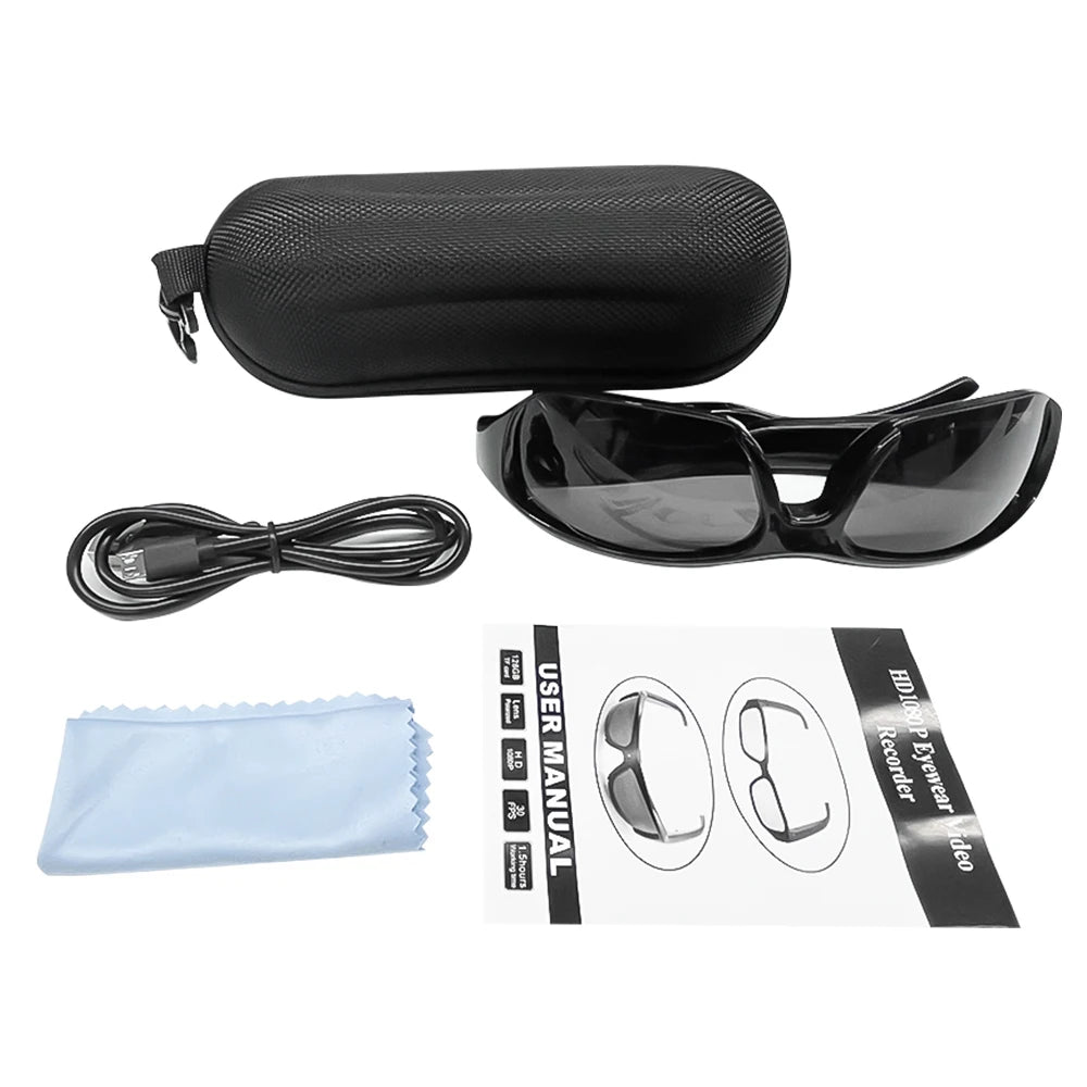 New Glasses With 1080P Outdoor Sports Camera Mini Wifi Intelligent Headset Glasses 110 Wide Angle Lens APP Control Action Camera