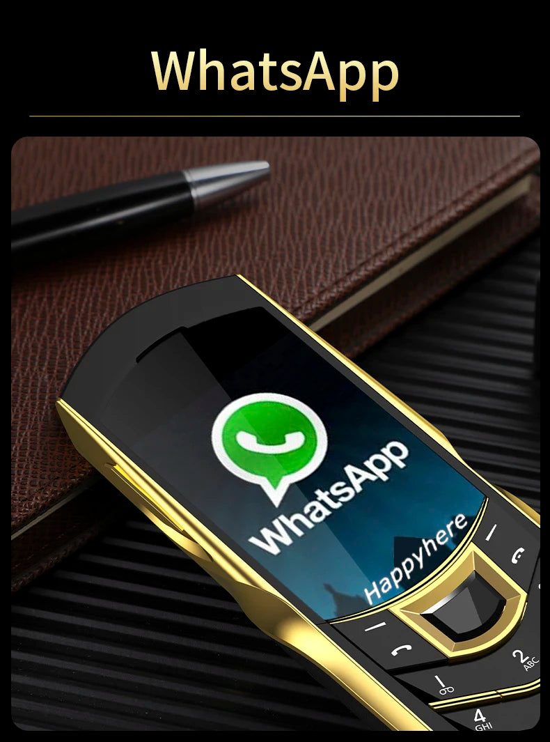 New Unlock V8 Bar Luxury Metal Handmade Phone Quad band Dual Sim Leather case Bluetooth FM Radio Push-button mobile phone