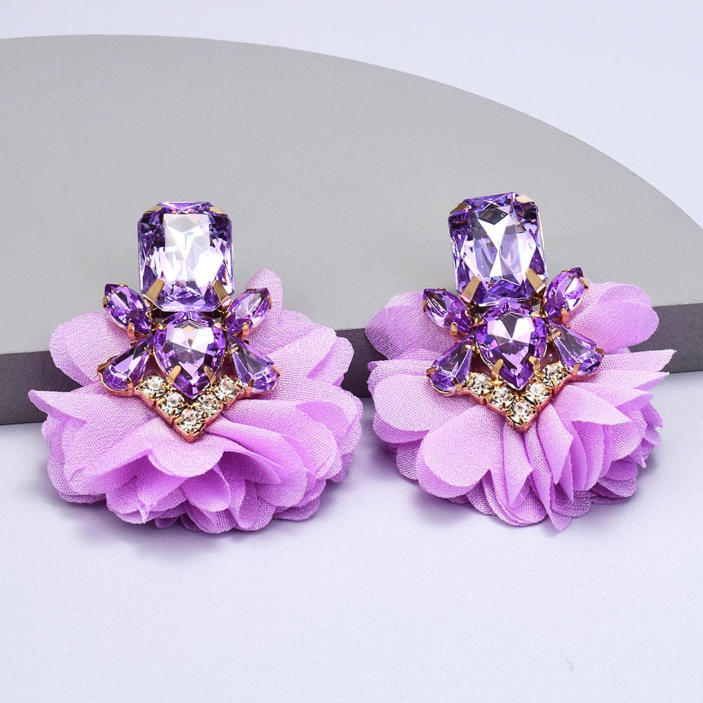Vintage Handmade Earrings Bohemian Cute Flower Luxury Beads Drop Earrings Wedding Jewelry Accessories For Women Girls
