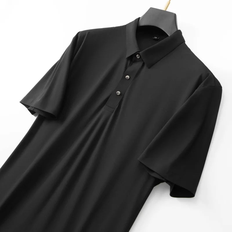 Men Polo Shirt Summer Cool Oversized 5XL 6XL 7XL 8XL Plus Size T Shirt 2024 Short Sleeve Breathable Thin Loose Fashion Male Soft