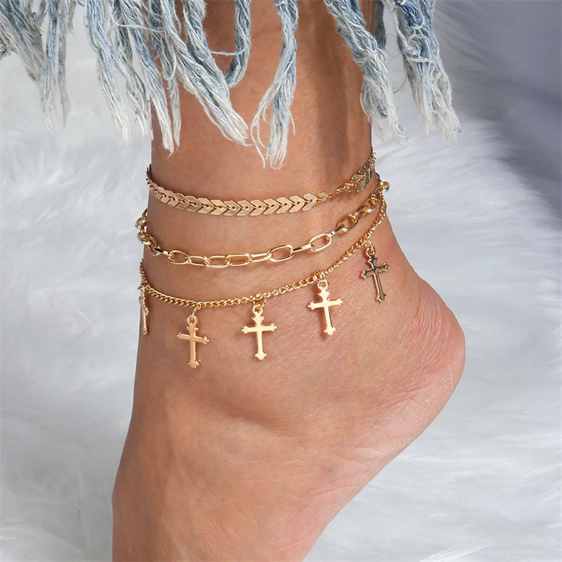 Bohemian Handmade Beads Anklets Embroidery Braided Ankle Bracelets Summer Beach On Leg Foot Chain Female Girls Jewelry Gifts