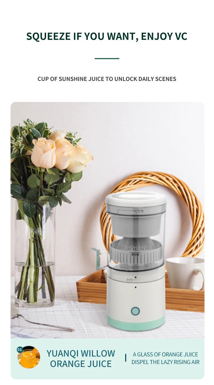 Portable Electric Juicer Juice Lemon Squeezer USB Charging Kitchen Fruit Small Juicer Blender Fresh Separator Press Machine