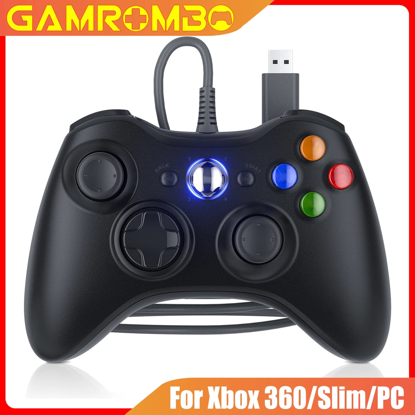 GAMROMBO Game Controller For Xbox 360/Slim/Windows7/8/10 Gamepad Wired/Wireless Controle Joystick Dual Vibration Gaming  Rocker