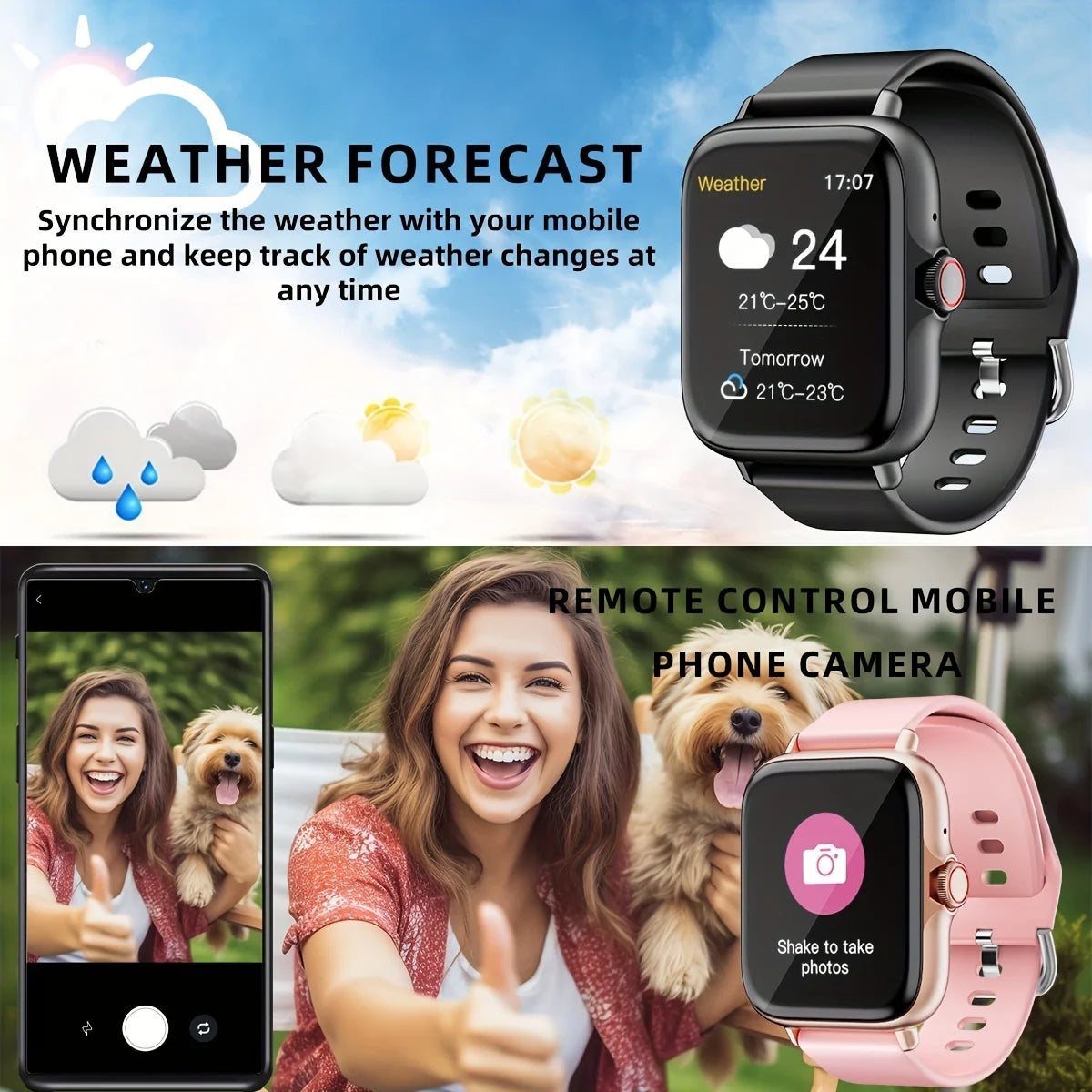 2025New Upgrad Smart Watch For Men Women 1.83Inch Full Touch Display BT Call Sports Monitoring SmartWatch For Android&IOS Phone